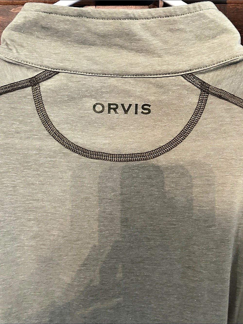 Orvis Sz XL Men's Quarter-Zip Long Sleeve Green - Picture 3 of 6